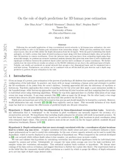 On the role of depth predictions for 3D human pose estimation