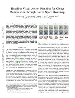 Enabling Visual Action Planning for Object Manipulation through Latent
  Space Roadmap