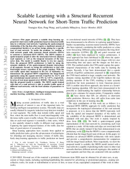 Scalable Learning With a Structural Recurrent Neural Network for
  Short-Term Traffic Prediction