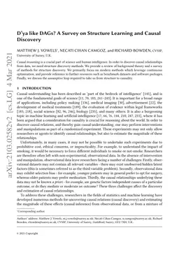 D'ya like DAGs? A Survey on Structure Learning and Causal Discovery