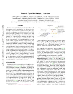 Towards Open World Object Detection