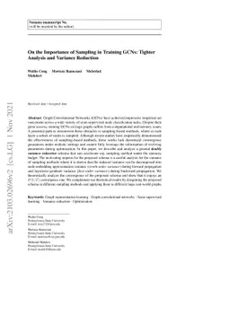 On the Importance of Sampling in Training GCNs: Tighter Analysis and
  Variance Reduction