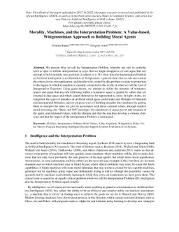 Morality, Machines and the Interpretation Problem: A Value-based,
  Wittgensteinian Approach to Building Moral Agents