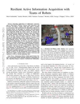 Resilient Active Information Acquisition with Teams of Robots