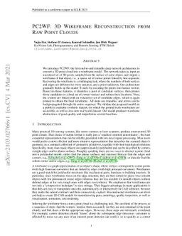 PC2WF: 3D Wireframe Reconstruction from Raw Point Clouds