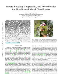 Feature Boosting, Suppression, and Diversification for Fine-Grained
  Visual Classification