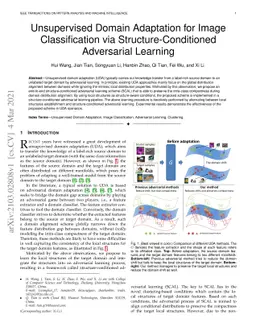 Unsupervised Domain Adaptation for Image Classification via
  Structure-Conditioned Adversarial Learning