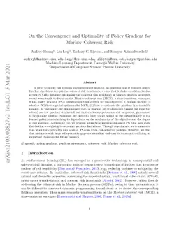 On the Convergence and Optimality of Policy Gradient for Markov Coherent
  Risk