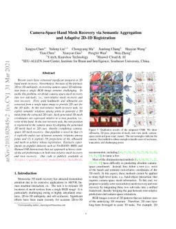 Camera-Space Hand Mesh Recovery via Semantic Aggregation and Adaptive
  2D-1D Registration