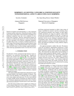 Morphset:Augmenting categorical emotion datasets with dimensional affect
  labels using face morphing