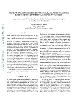 crank: An Open-Source Software for Nonparallel Voice Conversion Based on
  Vector-Quantized Variational Autoencoder