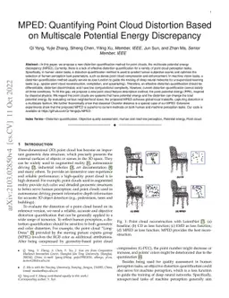 MPED: Quantifying Point Cloud Distortion based on Multiscale Potential
  Energy Discrepancy