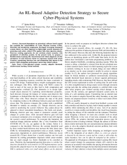An RL-Based Adaptive Detection Strategy to Secure Cyber-Physical Systems