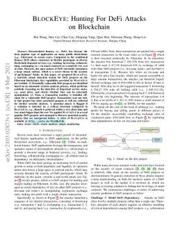 BLOCKEYE: Hunting For DeFi Attacks on Blockchain