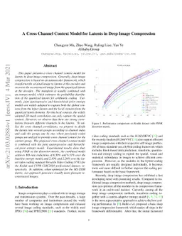 A Cross Channel Context Model for Latents in Deep Image Compression