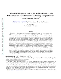 Theory of Evolutionary Spectra for Heteroskedasticity and
  Autocorrelation Robust Inference in Possibly Misspecified and Nonstationary
  Models