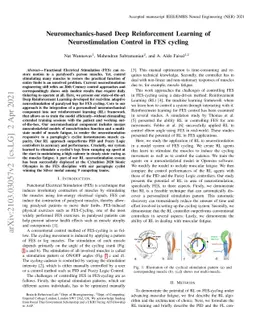 Neuromechanics-based Deep Reinforcement Learning of Neurostimulation
  Control in FES cycling