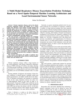 A Multi-Modal Respiratory Disease Exacerbation Prediction Technique
  Based on a Spatio-Temporal Machine Learning Architecture