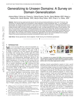 Generalizing to Unseen Domains: A Survey on Domain Generalization