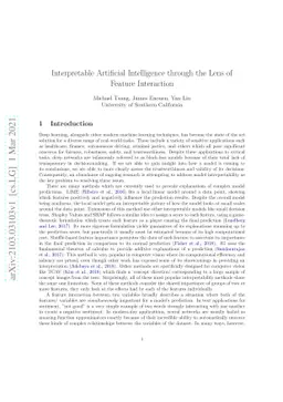 Interpretable Artificial Intelligence through the Lens of Feature
  Interaction