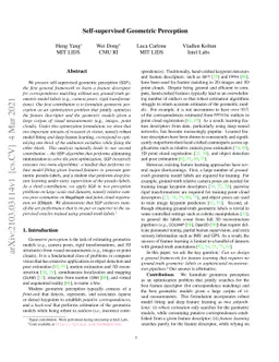 Self-supervised Geometric Perception