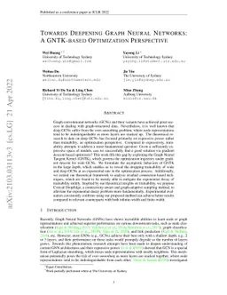 Towards Deepening Graph Neural Networks: A GNTK-based Optimization
  Perspective