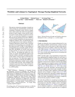 Weisfeiler and Lehman Go Topological: Message Passing Simplicial
  Networks