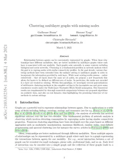 Clustering multilayer graphs with missing nodes