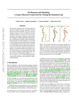 Of Moments and Matching: A Game-Theoretic Framework for Closing the
  Imitation Gap