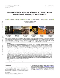 DONeRF: Towards Real-Time Rendering of Compact Neural Radiance Fields
  using Depth Oracle Networks