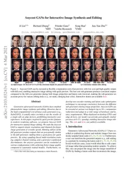 Anycost GANs for Interactive Image Synthesis and Editing