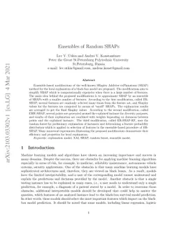 Ensembles of Random SHAPs