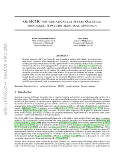 On MCMC for variationally sparse Gaussian processes: A pseudo-marginal
  approach