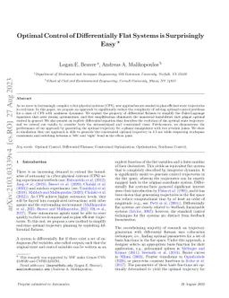 Optimal Control of Differentially Flat Systems is Surprisingly Easy