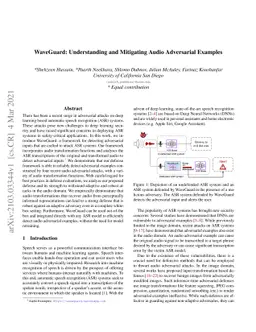 WaveGuard: Understanding and Mitigating Audio Adversarial Examples