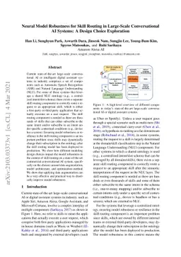 Neural model robustness for skill routing in large-scale conversational
  AI systems: A design choice exploration