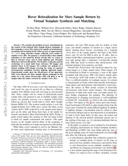 Rover Relocalization for Mars Sample Return by Virtual Template
  Synthesis and Matching