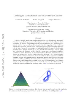 Learning in Matrix Games can be Arbitrarily Complex