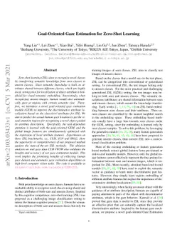 Goal-Oriented Gaze Estimation for Zero-Shot Learning