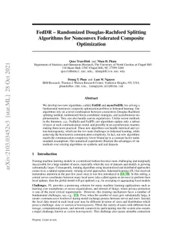 FedDR -- Randomized Douglas-Rachford Splitting Algorithms for Nonconvex
  Federated Composite Optimization
