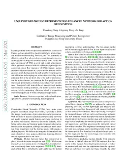 Unsupervised Motion Representation Enhanced Network for Action
  Recognition