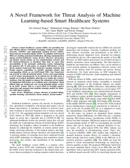 A Novel Framework for Threat Analysis of Machine Learning-based Smart
  Healthcare Systems