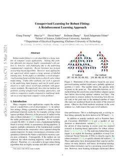 Unsupervised Learning for Robust Fitting:A Reinforcement Learning
  Approach