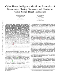 Cyber Threat Intelligence Model: An Evaluation of Taxonomies, Sharing
  Standards, and Ontologies within Cyber Threat Intelligence