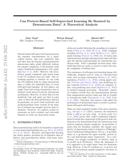 Can Pretext-Based Self-Supervised Learning Be Boosted by Downstream
  Data? A Theoretical Analysis