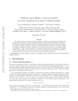 Nishimori meets Bethe: a spectral method for node classification in
  sparse weighted graphs