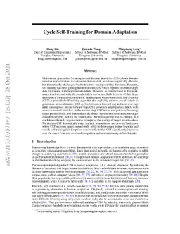 Cycle Self-Training for Domain Adaptation