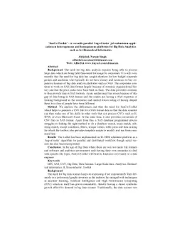 SasCsvToolkit -- A versatile parallel 'bag-of-tasks' job submission
  application on heterogeneous and homogeneous platforms for Big Data Analytics
  such as for Biomedical Informatics