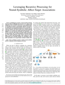 Leveraging Recursive Processing for Neural-Symbolic Affect-Target
  Associations