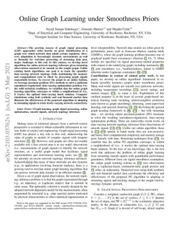 Online Graph Learning under Smoothness Priors